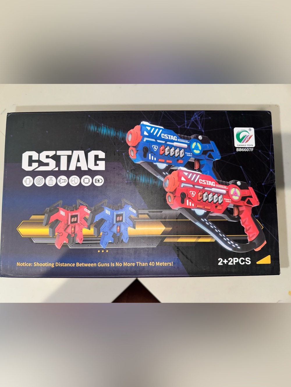Kids Laser Blaster Set - Blue & Red Team Pack